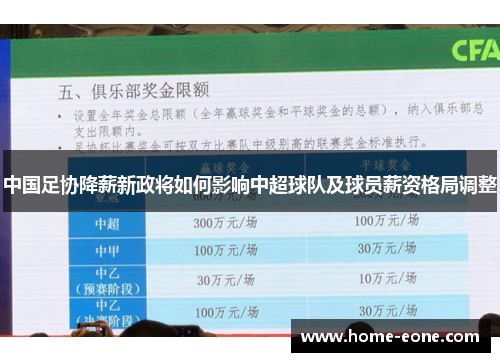 中国足协降薪新政将如何影响中超球队及球员薪资格局调整