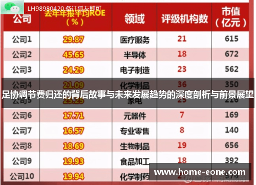 足协调节费归还的背后故事与未来发展趋势的深度剖析与前景展望
