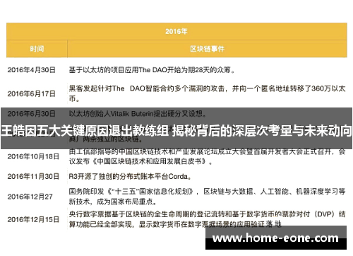 王皓因五大关键原因退出教练组 揭秘背后的深层次考量与未来动向